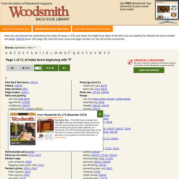 Woodsmith Back Issue Library (Issues 1-270) USB Drive