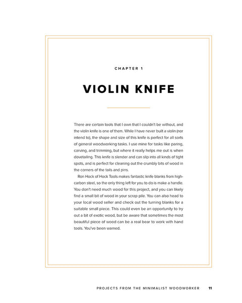 Projects from the Minimalist Woodworker