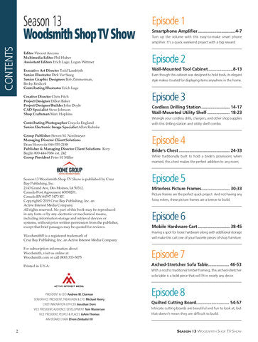 Woodsmith Shop TV Show Handbook Season 13
