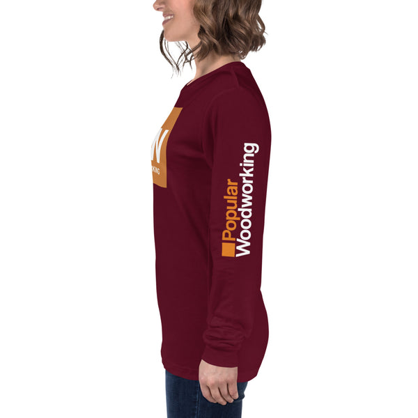 Popular Woodworking Square Logo Long Sleeve T-Shirt