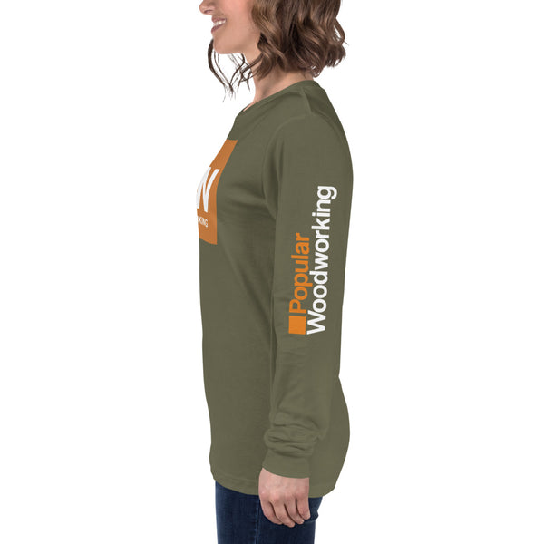 Popular Woodworking Square Logo Long Sleeve T-Shirt