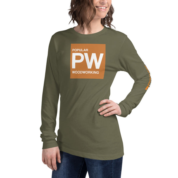 Popular Woodworking Square Logo Long Sleeve T-Shirt