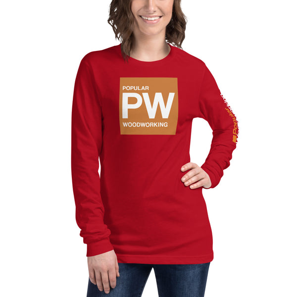 Popular Woodworking Square Logo Long Sleeve T-Shirt