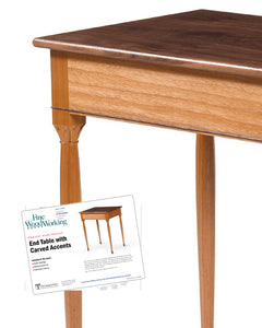 End Table with Carved Accents (Digital Plan)