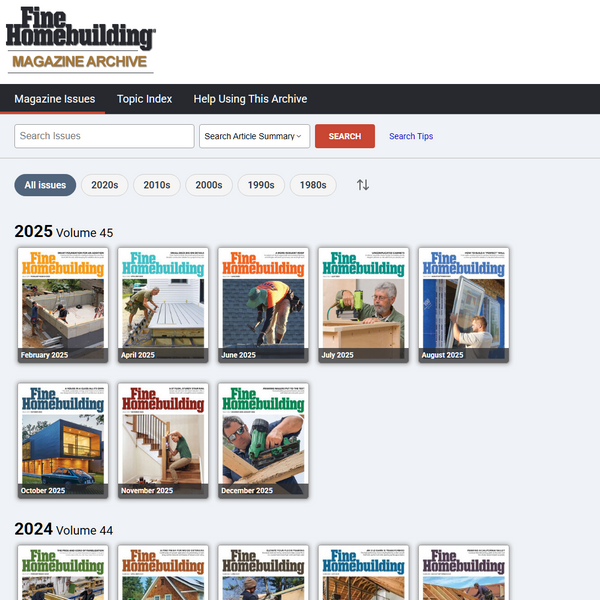 2025 Fine Homebuilding Archive (USB) Pre-Order