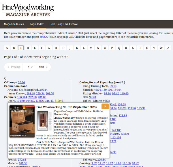 2025 Fine Woodworking Archive (Digital Download)