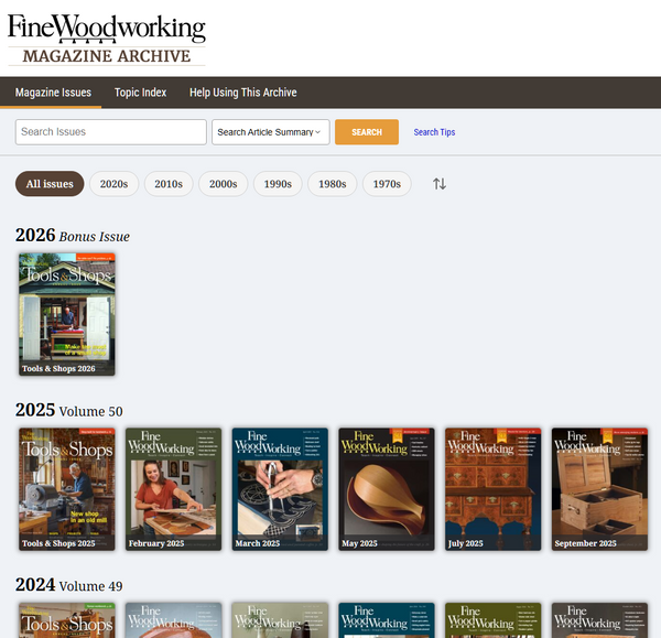 2025 Fine Woodworking Archive (Digital Download)