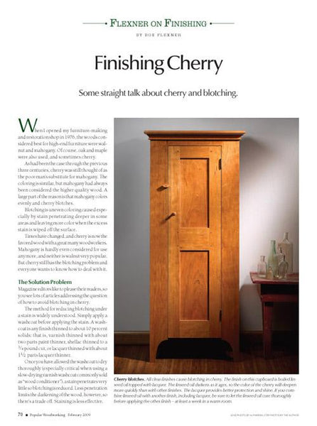 Flexner on Finishing: Finishing Cherry  Digital Download