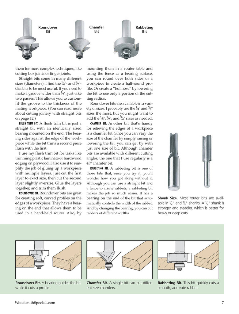 Woodsmith Router Guide Ultimate Guide to Router Bits & Techniques – Woodsmith