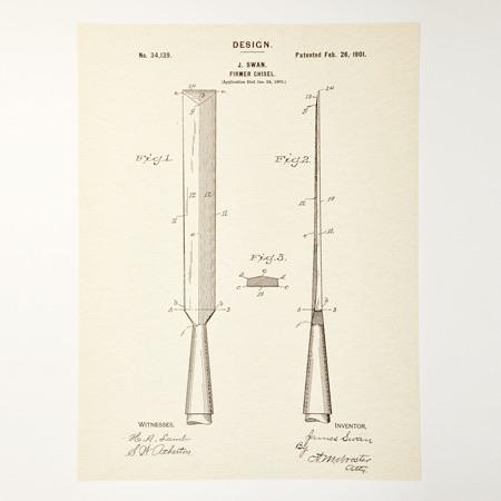 Carpentry Carpenter Tools Handyman Vintage Patent Print | Poster