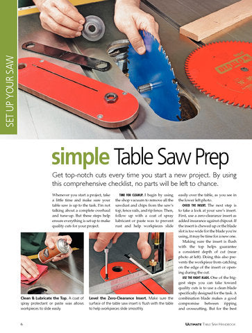 Ultimate Table Saw Handbook – Woodsmith
